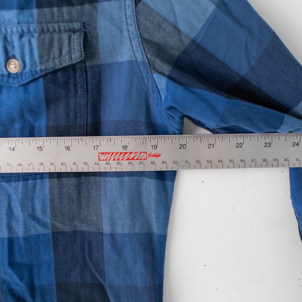 Urban Pipeline Blue Plaid Men's Long Sleeve Shirt Size Small - Picture 9 of 9